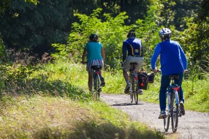 Traffic-free trails are ideal for families.