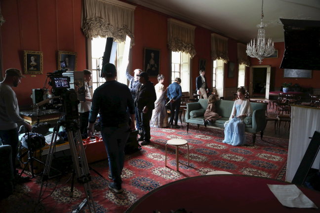 Filming inside the house at Dunham Massey ©National Trust_Jason Lock ...